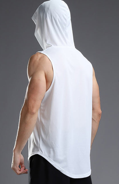 Men's Hooded Woven Polyester Sports Vest