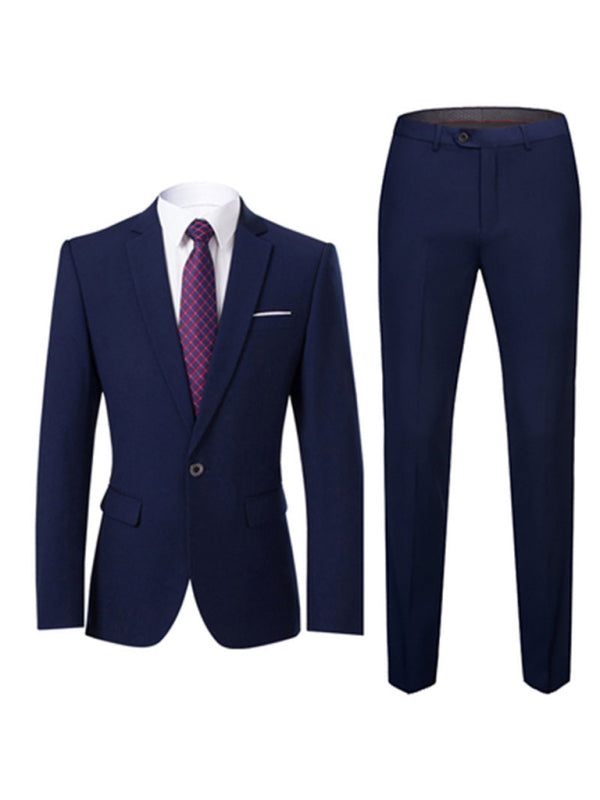 Men's Lapel Collar Business Suit Blazer