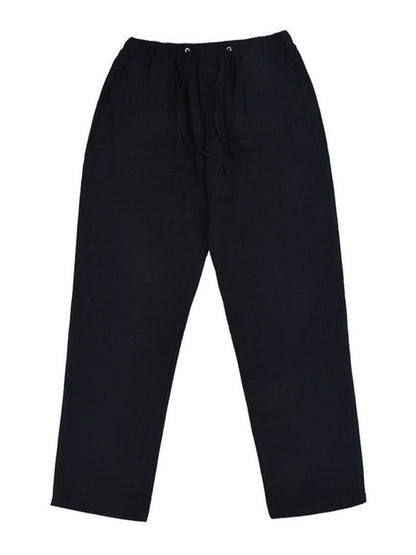 Men's woven all-match linen casual trousers