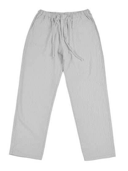 Men's woven all-match linen casual trousers