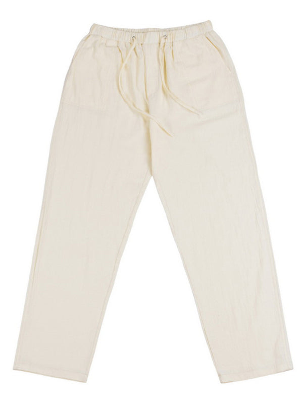 Men's woven all-match linen casual trousers