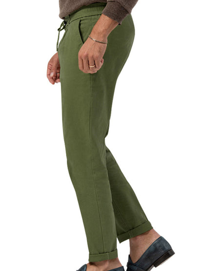 Trendy business straight solid color casual trousers