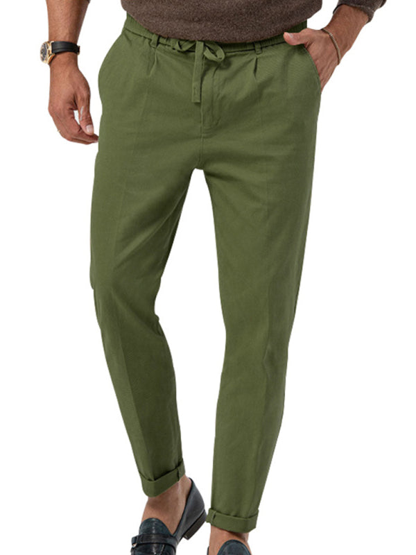 Trendy business straight solid color casual trousers