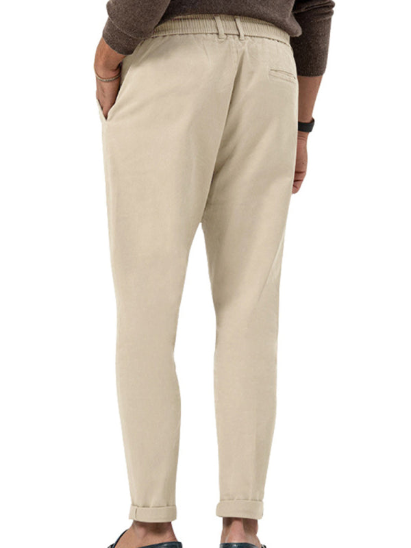 Trendy business straight solid color casual trousers