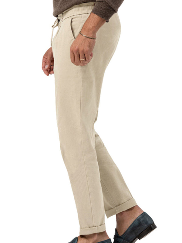 Trendy business straight solid color casual trousers