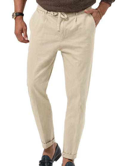 Trendy business straight solid color casual trousers