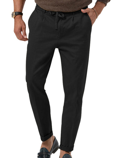 Trendy business straight solid color casual trousers