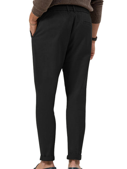 Trendy business straight solid color casual trousers