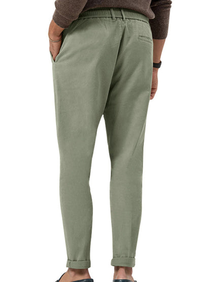 Trendy business straight solid color casual trousers