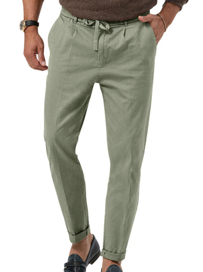 Trendy business straight solid color casual trousers