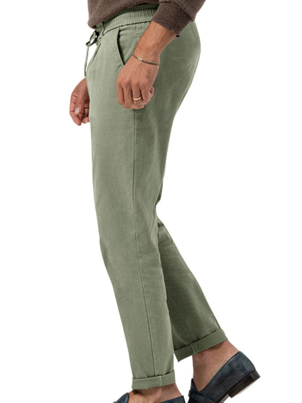 Trendy business straight solid color casual trousers