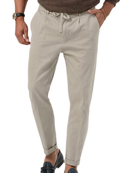 Trendy business straight solid color casual trousers