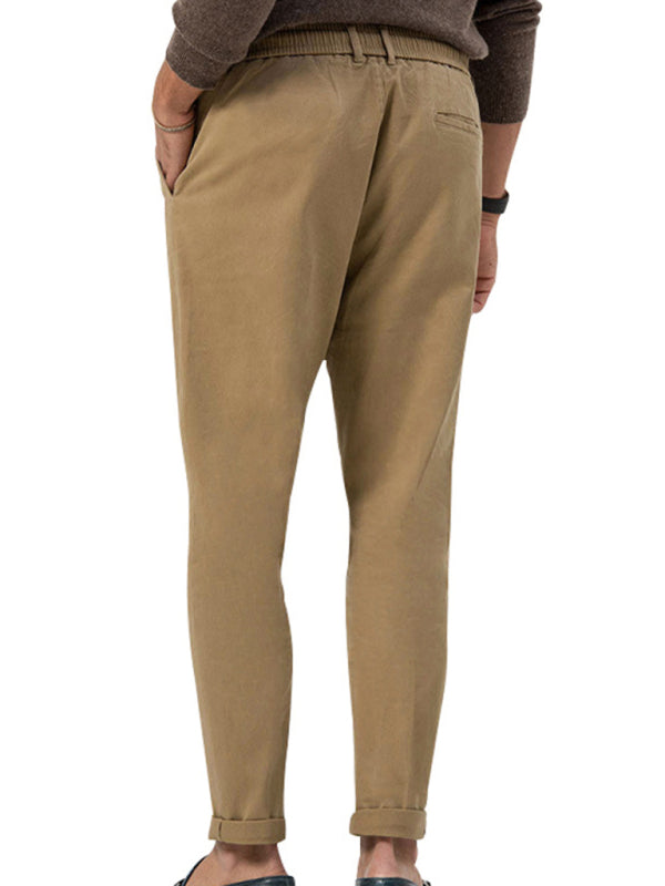 Trendy business straight solid color casual trousers