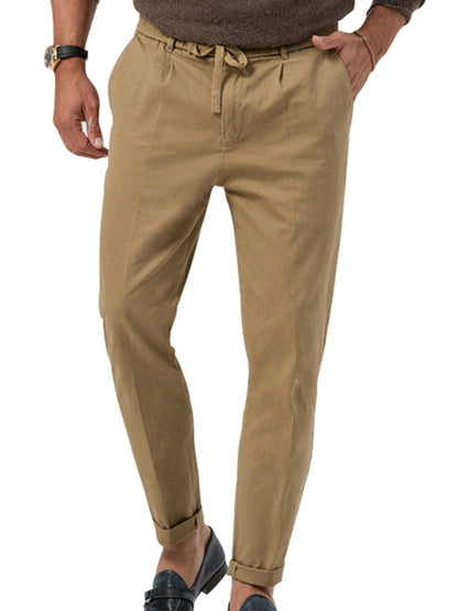 Trendy business straight solid color casual trousers