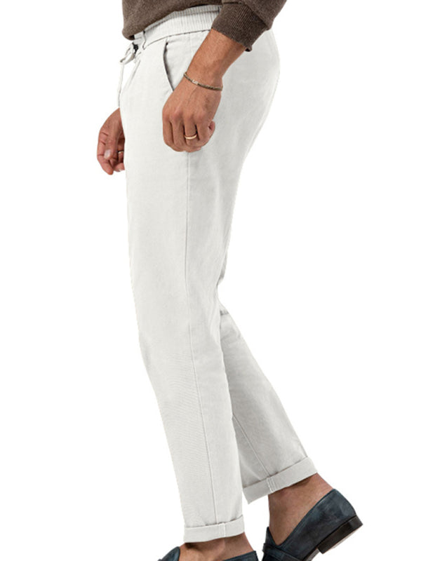 Trendy business straight solid color casual trousers