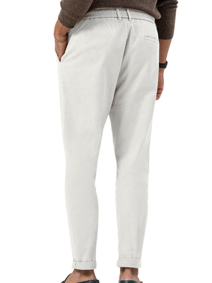 Trendy business straight solid color casual trousers