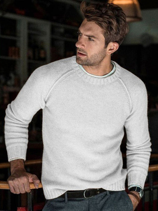 Round neck slim fit tops and sweaters