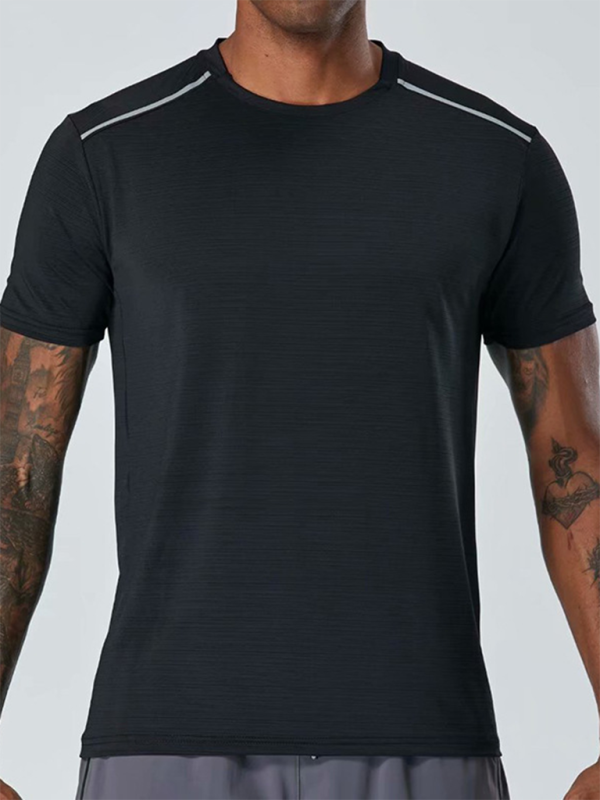 Short Sleeve Athletic T-Shirt Men's Quick Dry Running Wear Training Top