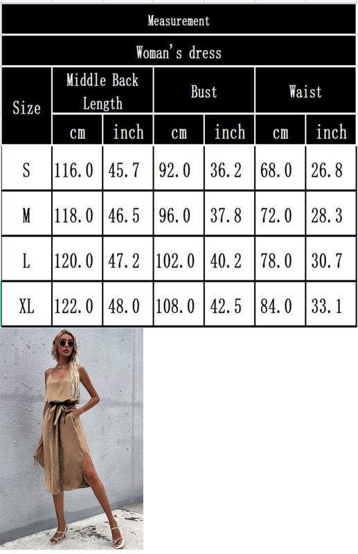 Women's Fashion Sleeveless Belted Dress