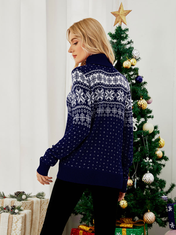 Women's Festive Snowflake Knit Pullover