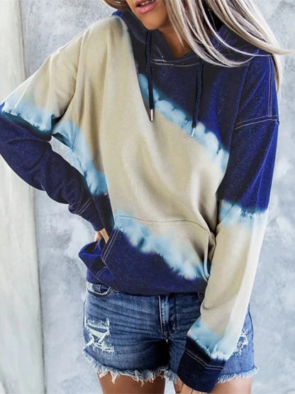 Women's Gradient Tie Dye Hoodie Long Sleeve Sweatshirt