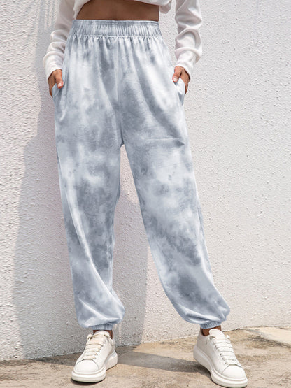 Women's Casual Tie-Dye Elastic Waist Sweatpants