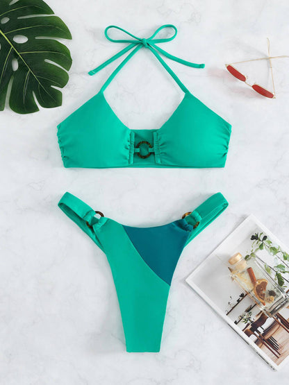 Women's Fashion Knit Ring Detail Bikini