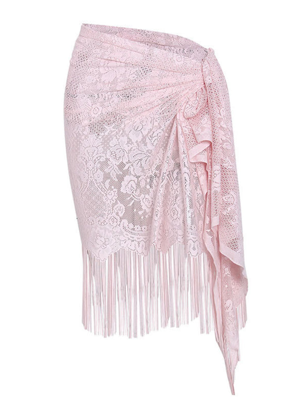 Lace Tassel Women’s Beach Cover-Up Skirt