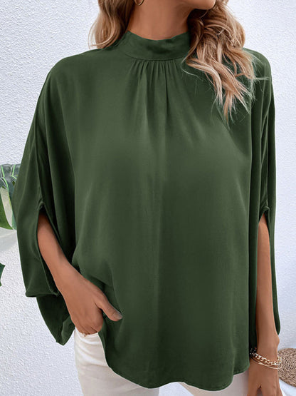 New fashion women's temperament solid color shirt