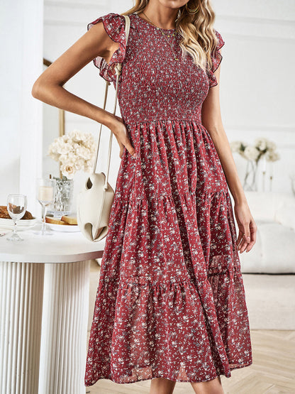 New women's temperament elegant floral dress