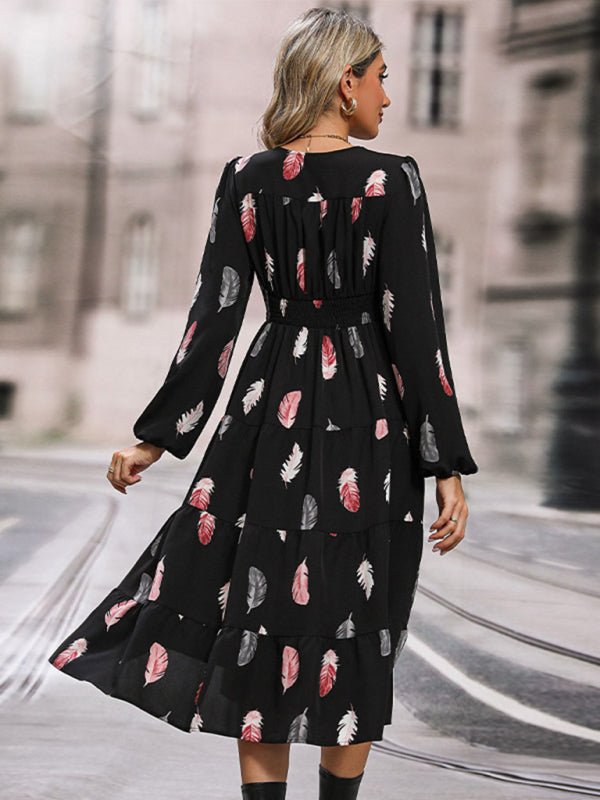 Women's Fashion Long Sleeve Elegant Dress