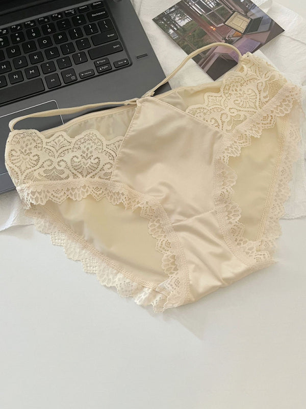 Culotte pour femme avec bordure en dentelle 