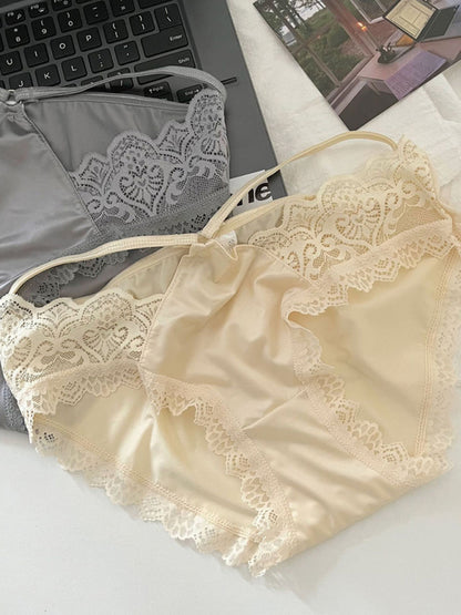 Culotte pour femme avec bordure en dentelle 