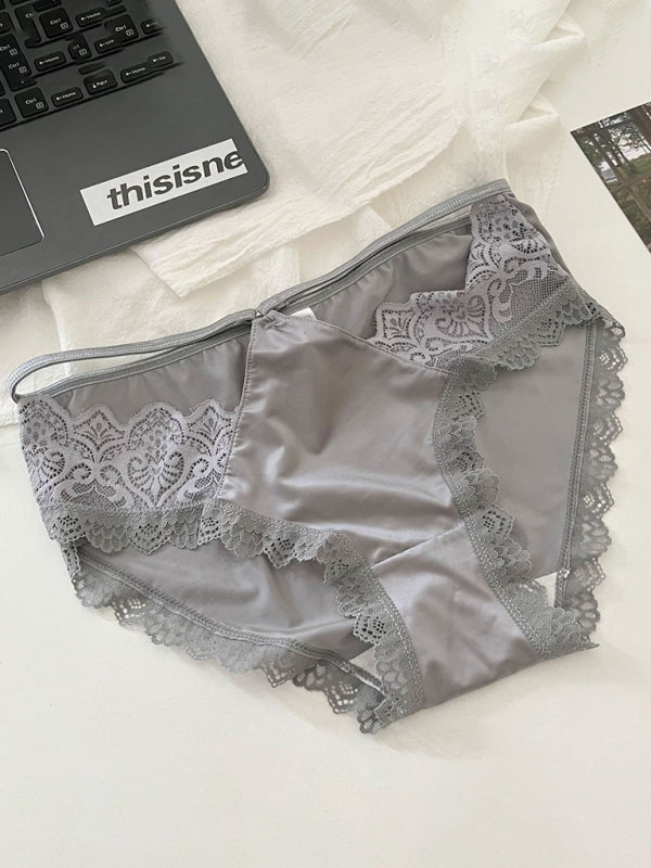 Culotte pour femme avec bordure en dentelle 