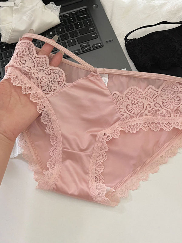 Culotte pour femme avec bordure en dentelle 