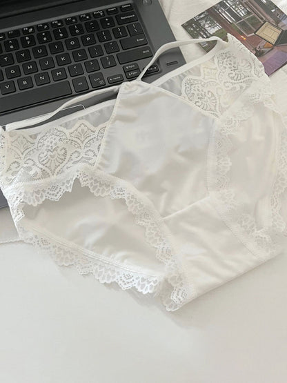 Culotte pour femme avec bordure en dentelle 