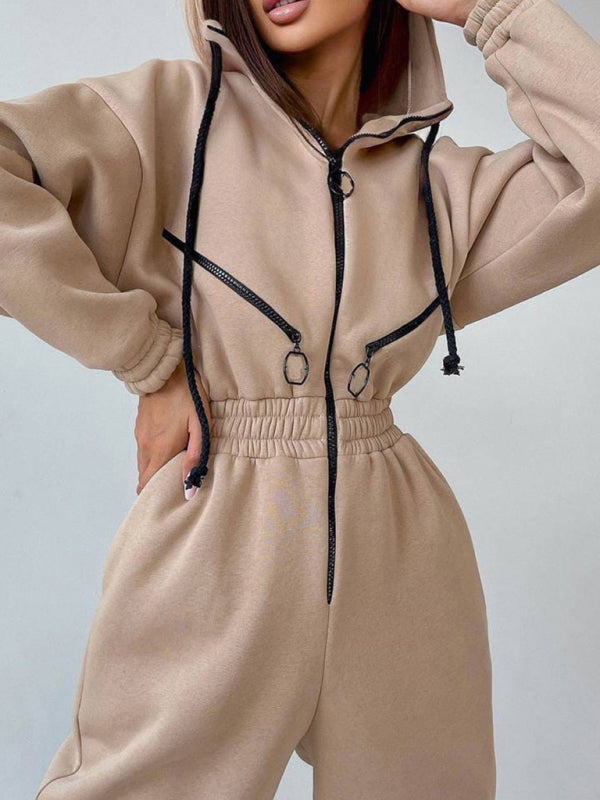 Title: Women Zip Up Casual Tracksuit Set