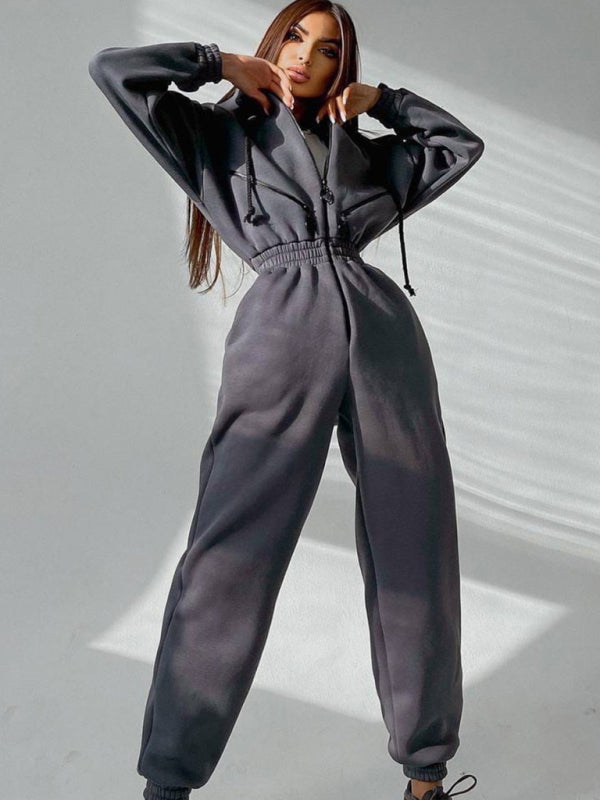 Title: Women Zip Up Casual Tracksuit Set