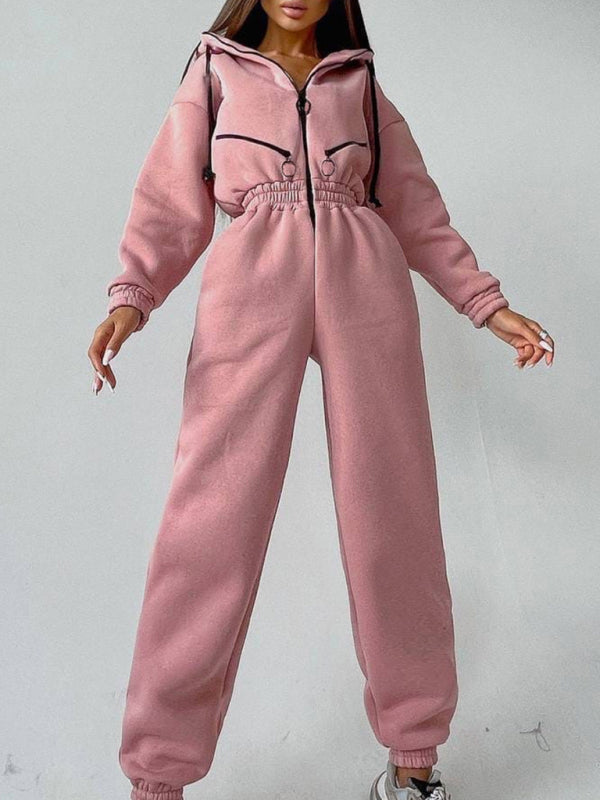 Title: Women Zip Up Casual Tracksuit Set