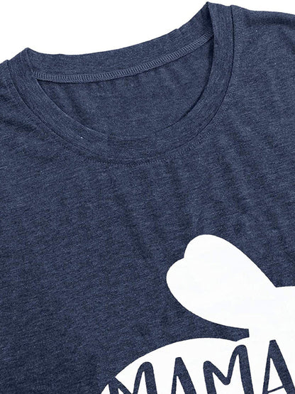 T-shirt de Pâques pour femme avec imprimé drôle de lapin MAMA 