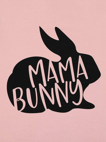 T-shirt de Pâques pour femme avec imprimé drôle de lapin MAMA 