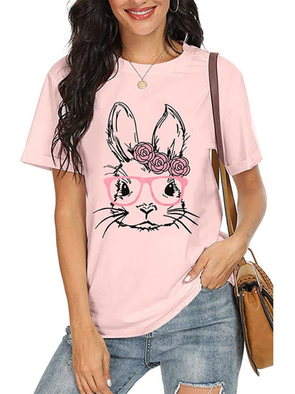 T-shirt de Pâques pour femme avec imprimé drôle de lapin MAMA 