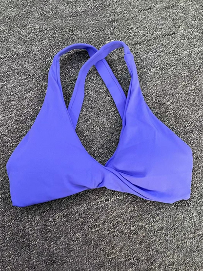 Tight-fitting quick-drying sports yoga bra for outdoor running cross-back fitness underwear