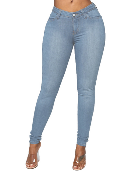 Pantalon crayon en jean skinny pour femme 