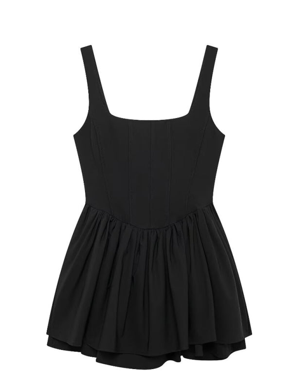 New Sleeveless Waisted Suspender Dress