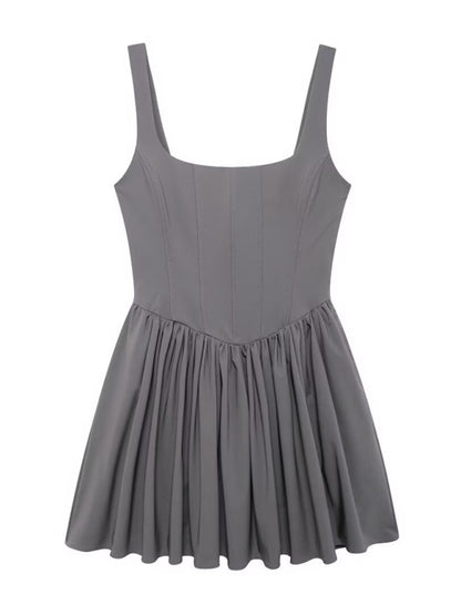 New Sleeveless Waisted Suspender Dress