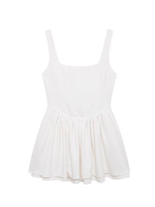 New Sleeveless Waisted Suspender Dress