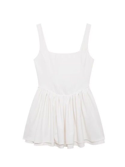 New Sleeveless Waisted Suspender Dress