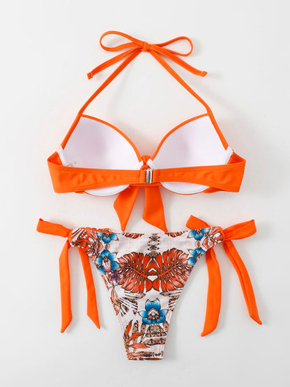 Women's Fashion Two-tone Printed Bikini