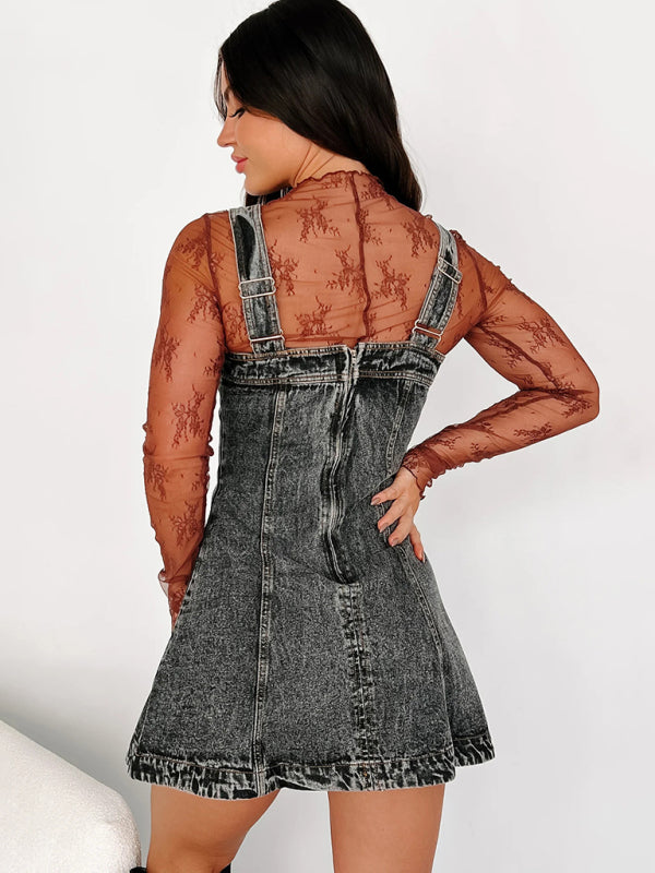 New Arrival Street Fashion All-match Denim Camisole Dress